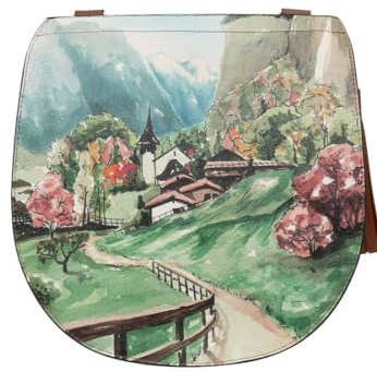 DOGO Femme Cuir Vegan Multicolore Fait Main et Mode Sac d'épaule - Alpine Meadows Motif