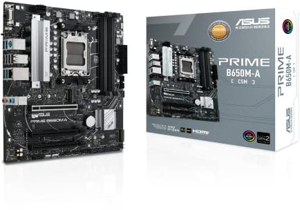 ASUS Prime B650M-A-CSM Micro-ATX Commercial Motherboard, DDR5, PCIe 5.0 M.2 Support