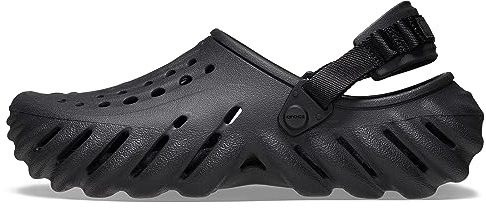 Crocs Echo Zuecos Unisex de Madera, Negro, 40/43 EU