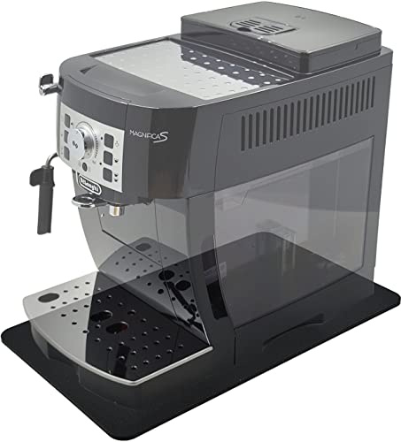 Manschin-Laserdesign Gleitbrett passend für De'Longhi Kaffeevollautomaten der Magnifica Serie | 45 x 27 cm | Made in Germany (Granitoptik Schwarz)