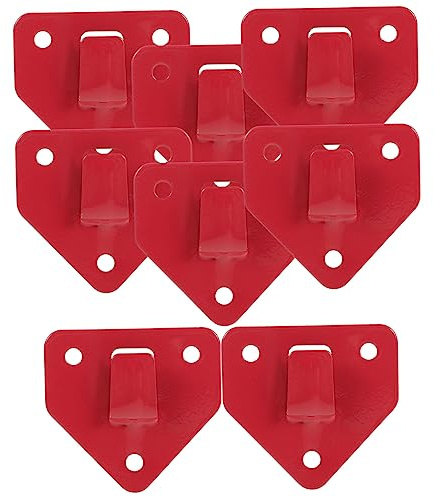 WHAMVOX Montage Mural 8 Pièces Extincteur Support Mural Crochet Mural pour Extincteur Extincteur Supports De Montage Extincteur Support Mural Fer Triangle Rouge Ensemble D'Accessoires