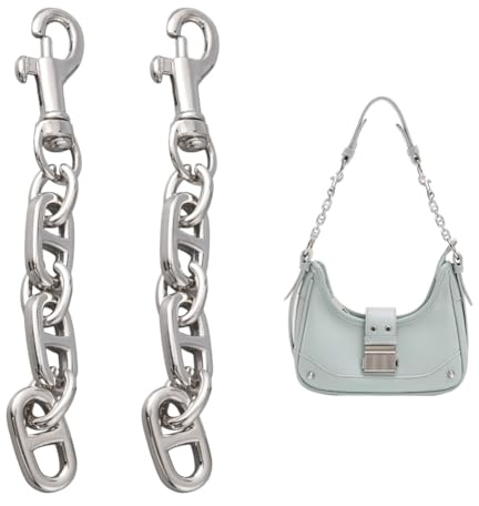 UNICRAFTALE 2 STK Taschen Verlängerungskette Legierung Geldbörsenriemen Verlängerung Für Umhängetasche Platin 11cm Kettenverlängerung Ersatzzubehör Taschenketten Für Geldbörsen Handtaschenzubehör