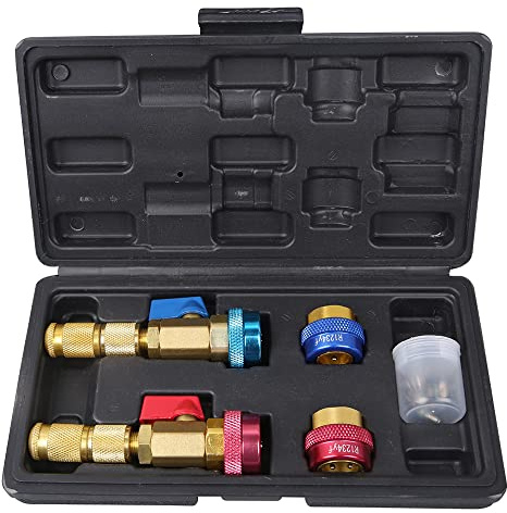 Kit d'outils de démontage de noyau de valve d'air Riloer R134 R1234YF, compatible avec les réfrigérants de climatisation R134 et R1234YF