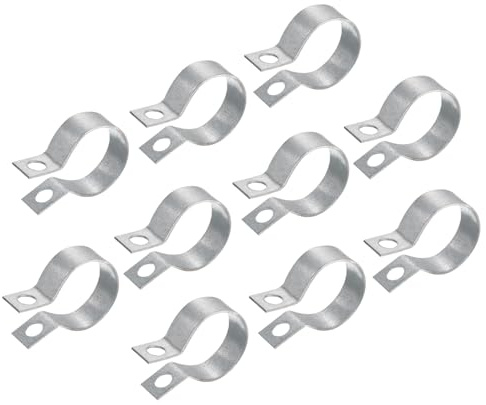 QUARKZMAN 10 Stück Schraubrohrschellen Rohrschelle, 32mm Rohrhalterung Schlauchklemme Edelstahl für Abluftschlauch, Wasser Rohr, Gas Rohr, Automobil Tubing