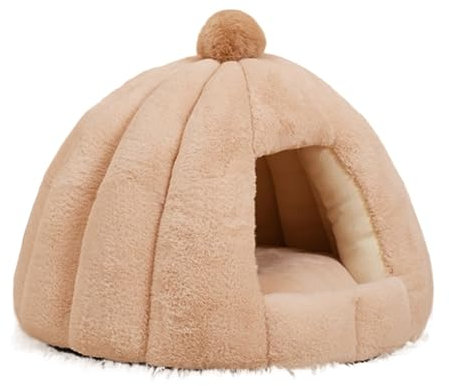 Haustierbett Hundebett Katzenbetten Für Innenkatzen, Iglu, Groß, Dick, Für Katzen Und Hunde, Faltbares Katzenzelt, Katzenbett, Kätzchenbett, Weich Und Warm Katzenbett Tierbett (Color : A, Size : 56*