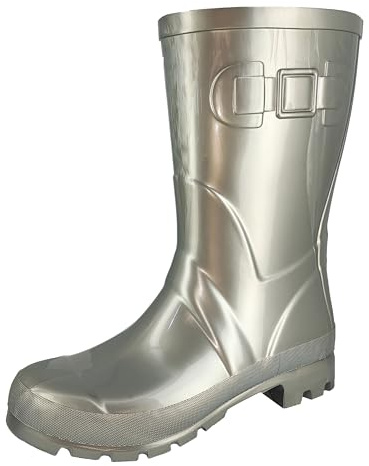 Beck Glossy gummistövlar för kvinnor, Platina metallic, 40 EU