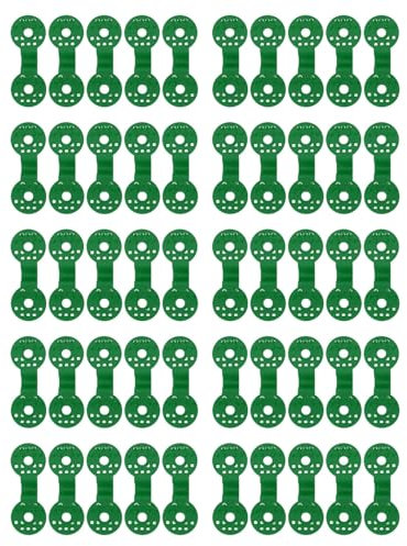50 Stück Schattierstoff-Kunststoffklammern, Runde Kunststoffklammern für Sonnenschutznetz, Vogelschutznetz, Gartennetz, Schattiernetz, Schattenstoff-Zubehör (Green)
