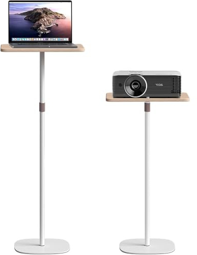 DFENG Stehpult Höhenverstellbar 46 bis 120cm Laptop Ständer Schreibtische | Mobile Stehtisch Laptoptisch Verstellbar Rednerpult Bodenständer Kompatibel mit Projektoren, Laptop für Zuhause, Büro, Schule