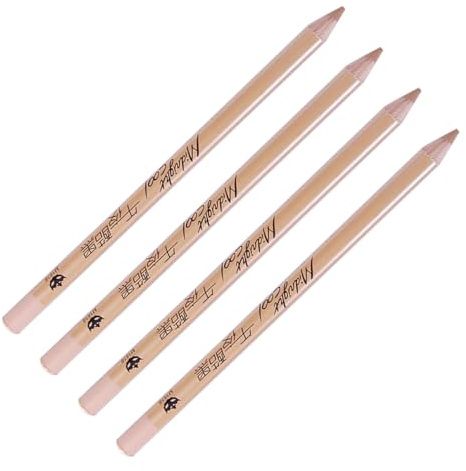 PENIKOKO Stylo Correcteur Maquillage 4pcs en Bois, Portable, Haute Opacité pour Taches et Zones Sombres, Voyage et Déplacements Professionnels