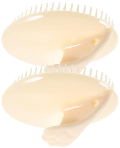 TOYANDONA 2 Stück Silikon Kopfhautbürste Massage Shampoo Bürste für Kopfhautreinigung und Juckreizlinderung Ergonomisch Trocken und Nass Verwendbar Leicht Reisefreundlich Fördert