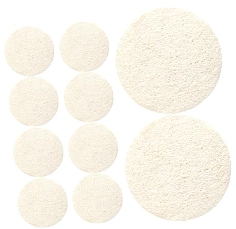 STOBAZA 10 Stück Natürlicher Luffa Gesichtsreiniger mit Sanftem Peeling Tragbar und Geeignet für Empfindliche Haut für Tägliche Gesichtsreinigung und Hautpflege