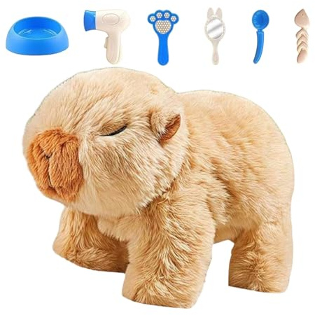 Capibara Electronic Toy - 15 x 9 x 10 cm, Soft and Realistic, Jumping Animated Figure, Pet with Sound Motion | Interactive Playmate Offering Joyful Reazion