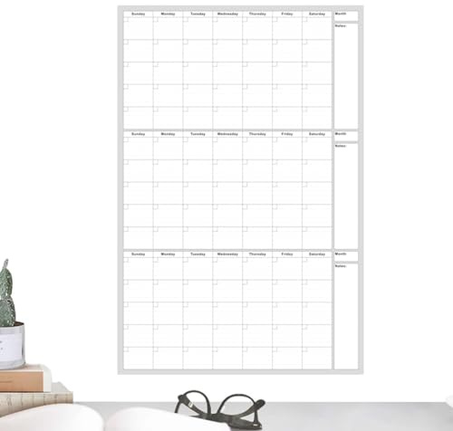 Calendario Anual 2026, 61x91cm Planificador Anual Grande Tamaño, Planificador Anuals 2026, Calendario Anuals Pizarra Blanca Borrable Reutilizable, Perfecto Para Familia Escuela Y Oficina Diaria