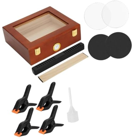 Zxpjkyu Kit di Appiattimento Carte per Collezionisti Completo Umidificatore Piastre Acriliche E Clip Materiali Durevoli Adatto per La Cura Professional