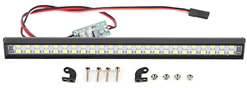 Wangcmcol Luci per Auto Telecomandate, per Auto RC in Scala 1/10, Alta Luminosità, Doppia 48 Perline LED, Tre Modalità Accensione Lunga/Strobo/Respirazione, Antiusura, Metallo