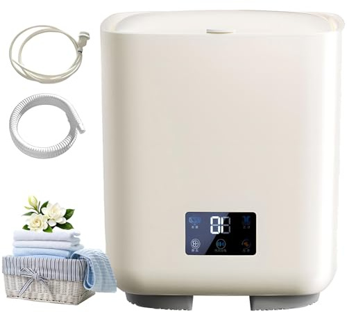 Lavatrice Portatile, Mini Lavatrice Potenziata Da 7 Litri, 4 Modalità Di Lavaggio, Con Cambio Automatico Dell'acqua E Centrifuga, Pulisce A Fondo Piccoli Oggetti, Per Biancheria Intima