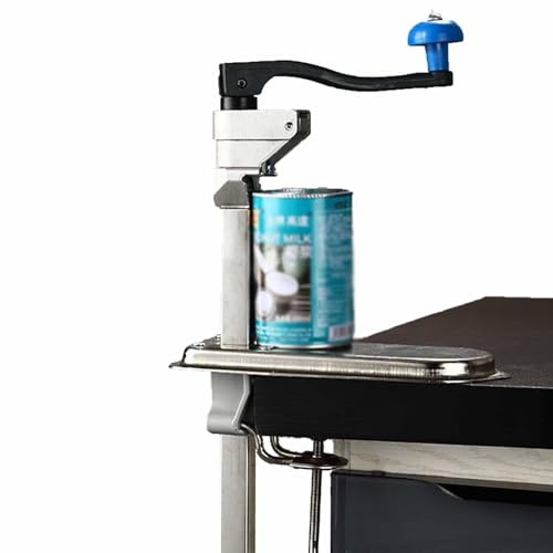 Apriscatole manuale, in acciaio inox, altezza regolabile, si attacca al banco da lavoro, ideale per aprire frutta, zuppe, lattine di pesce