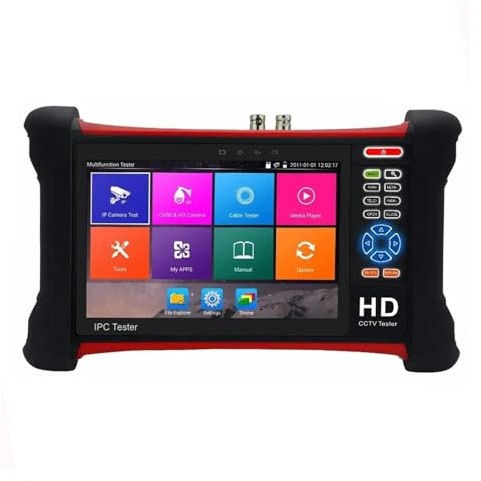 CCTV Tester, IPC Tester Monitor H.265 4K 8MP 5MP 1080P 720P TVI CVI AHD SDI CVBS IP CCTV Camera 7inch Touch(X7-MOVTADHS)