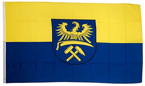Flaggenfritze Fahne/Flagge Oberschlesien - 150 x 250 cm + gratis Sticker, Premiumqualität, 115 gr/m²