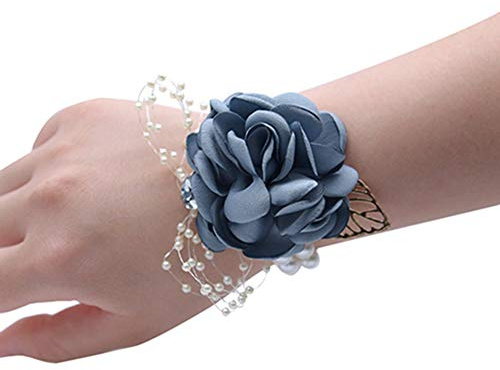 Egurs Brautjungfer Braut Braut Hochzeit Handgelenk Corsage Party Girl Handgelenk Blume Corsage Perlenarmband