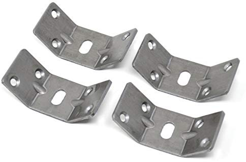 Design61 Lot de 4 ferrures d'angle en acier 75 x 34,5 mm