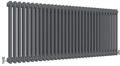 Traditional 2 Column Central Heating Radiator Horizontal Rads Cast Iron Style Anthracite 600x1460mm