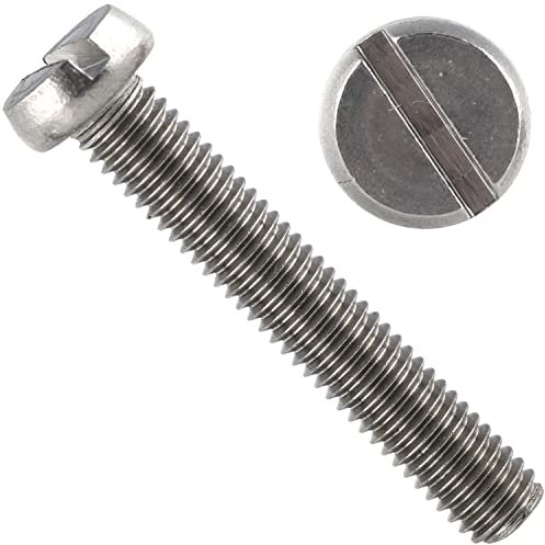 OPIOL QUALITY® Zylinderschrauben mit Schlitz DIN 84 / ISO 1207 M5x8 mm aus Edelstahl A2 V2A (5 Stück) Zylinderkopfschrauben Schrauben Zylinderkopf Gewindeschrauben