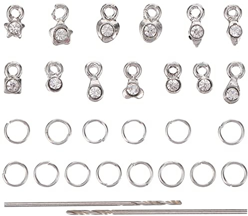 HEALLILY 2 Ensems Dangle Nail Art Charms Diy Diy Decoration de Bijoux à Ongles Strass en Métal Outil de Piercing pour Ongles pour Ongles Bijoux Crafting