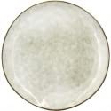 OGO LIVING - Lot de 6 grandes assiettes plates à dîner 2614752 BORAL 27,5cm en grès - haut de gamme - lavable au lave vaisselle - compatible micro-onde - gris polaire