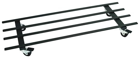 Tecnokit: Rigatino Carrello portapiante, Varie Dimensioni, con Ruote, in Metallo, Portata Max 90 kg c.a., Nero, Cotto, Bianco. (cm 85x30, Nero)