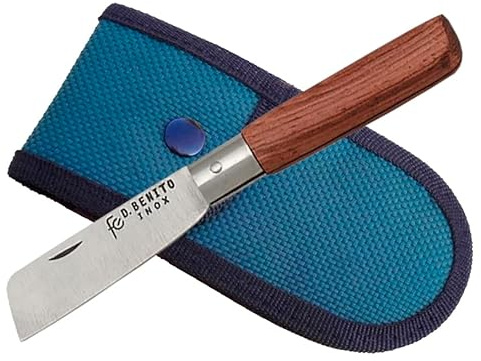 Tiendas LGP Don Benito Navaja Taponera Acero Inoxidable Hoja de 7 cm. Con Funda 13204