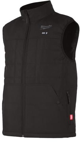 Milwaukee M12HPVBL2-0 Gilet thermique matelassé sans fil pour homme, sans batterie/chargeur Noir, Noir, L
