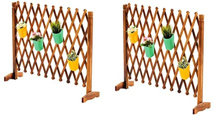 2 Stück Teleskop Raumteiler Zaun – einfach zu installierender, langlebiger Gartenzaun, freistehender Pflanzenschutz, dekorative Trennwand für Pflanzen im Hausgarten (Size : 150 * 120cm)