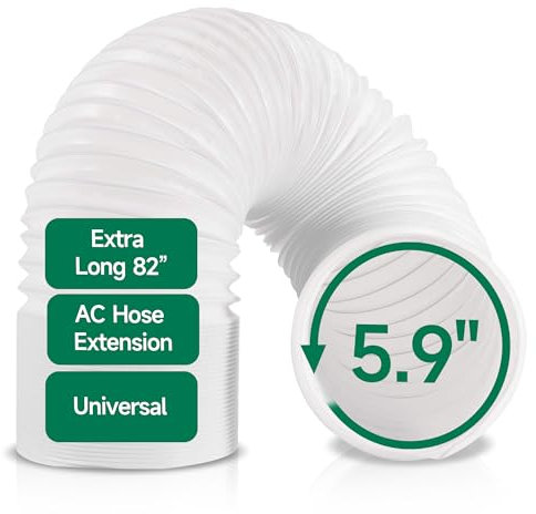 Plusluck Portable Air Conditioner Hose, 5.9Diameter & 82Length, Anti-Clockwise Thread, AC Exhaust Vent Duct Hose, Universal AC Tube Hose Kit Parts Accessories