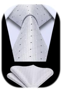 Enlision Krawatten für Herren Hochzeit Plaid Krawatte mit Einstecktuch Formell Business Krawatte & Taschentuch Set