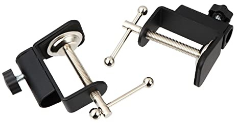 Desk Microphone Clamp Mount for Suspension Rack Rods up 12mm Black