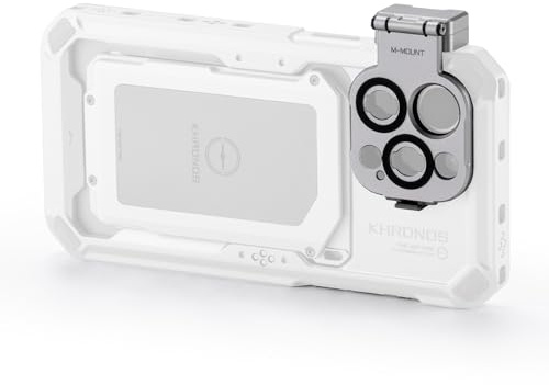 Tilta Khronos Lens Adapter Compatible with iPhone 15 Pro/Pro Max (Titanium White, M Series Mount)