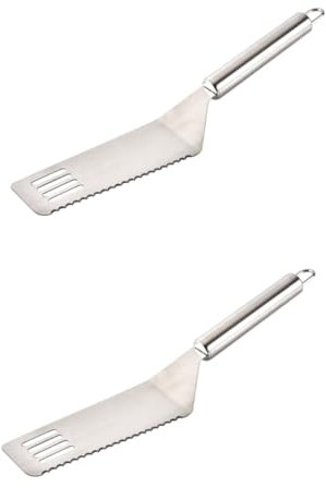 2 Piezas Pala De Queso Paleta De Pizza Raspador De Torta Servidor De Espátula De Pizza Herramienta Para Hornear Espátula De Pastel Para Bistec Cáscara Para Hornear Amosfun
