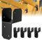 4 Pcs Black Joist Anchor Connector Post Caps Tie Bracket Fit 2x 4Post, Steel Mounting Joist Hanger Brackets, Truss to Beam Connector Roof Tie Header Hanger for Supporting Beams Rafters