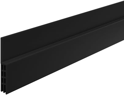 M-D Building Products 05551 40 in Black Silicone Self-Adhesive Door Sweep, Interior Door Bottom Seal, Adhesive Weather Stripping, Under Door Gap Filler Draft Stopper