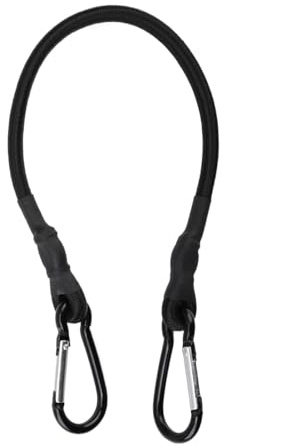 Gurt für Golftrolley-Tasche, 450 mm, mit Clips, elastische Gurtbänder, voll verstellbar, Golfwagen-Zubehör für Golfwagen, Camping, Planen, Fahrrad, Motorrad, Gepäckträger, Zelt (schwarz)