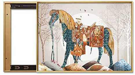 Couvercle de Panneau électrique Mural, Occlusion Simple et Moderne, boîte de Verrouillage électrique pour Tableau Suspendu, Interrupteur Principal (Noir, extérieur 60 x 50 cm, inté