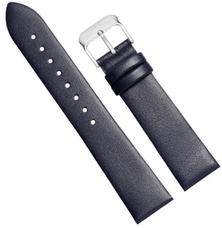 Chlikeyi Ultradünne, weiche Uhrenketten, Herren- und Damen-Uhrenarmbänder aus Leder mit Dornschließe, 10-24mm, Farbe 2, 22 mm