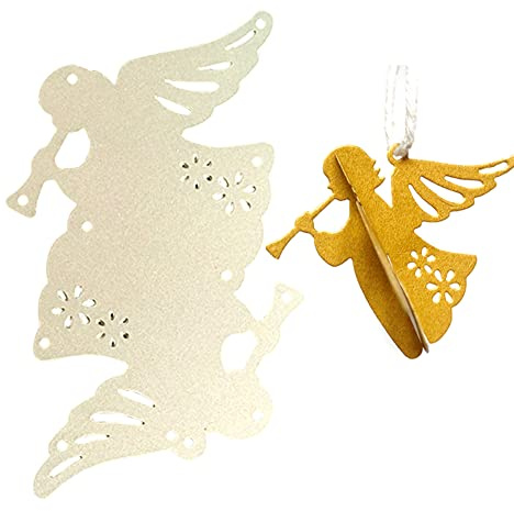 Weihnachten Stanzschablonen Anhänger Engel Prägeschablonen Weihnachtsanhänger Weihnachten Stanzformen Metall Schneiden Stanzformen für DIY Scrapbooking Basteln Deko Weihnachtsbaum Geschenke