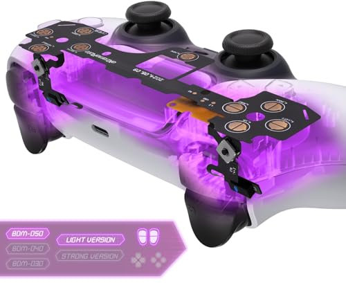 eXtremeRate Micro Switch-Clicky Hair Trigger Kit V2 pour ps5 Manette BDM-050 Boutons d'Épaule,Kit Clicky Micro Switch Boutons Trigger L1R1 L2R2 pour ps5 Controller(Version Tactile Légère)