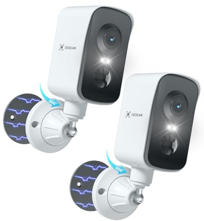 COCOCAM Portatile Magnetica 4G Telecamera con SIM Senza Fili Esterno/Interno 2K per RV/Campeggio/Viaggio, 300°Pan, 10000Ahm Batteria, PIR&AI Rilevamento Umano, Scheda SIM Integrata (NO WIFI)