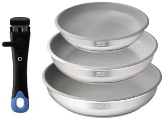 Batterie de cuisine Arthur Martin Set amovible de 3 poêles revêtement céramique AM2008