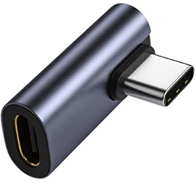 GMBYLBY Adaptador USB C de 90 grados, extensor en ángulo recto de 90 grados, 3.1/10 Gbps tipo C macho a hembra, convertidor de datos de transferencia de datos