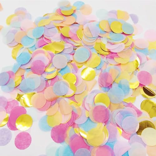konfetti Bunt 12000 Stück,2.5cm Runde Streudeko Fasching Deko,Karneval Wurfmaterial,Konfetti Geburtstag Hochzeit Party,Mehrfarbig Confetti Für Tischdeko,Karneval Wurfmaterial Faschingsdeko