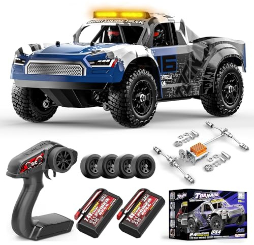 Cirmine Ferngesteuertes Auto Erwachsene&Jungen 1:16 RC Truck, 2,4GHz 36 km/h, 4WD Offroad RC AutoDual 1300mAh Akkus, Drift- & Offroad-Reifen, Metallantrieb und Outdoor für Spielzeug ab 8 10 Jahre